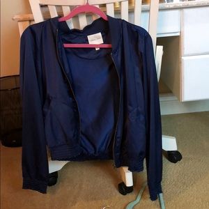 navy blue bomber jacket